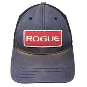 Rogue Fitness Trucker Hat Blue Red Mesh Snapback OS Embroidered Patch Adjustable